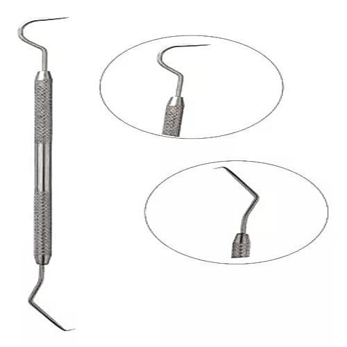 Instrumento Limpeza Dente Remover Tartaro Aço Inox Sonda Exploradora manutençao