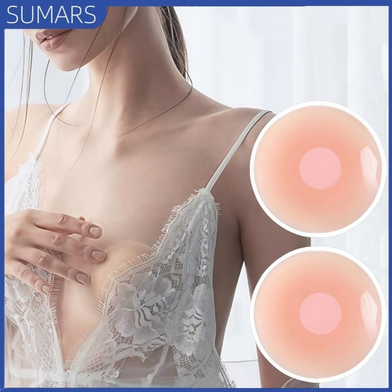 12/6 Pares Cobertura de Mamilo de Silicone Adesiva Invisível Reutilizável para Mulheres