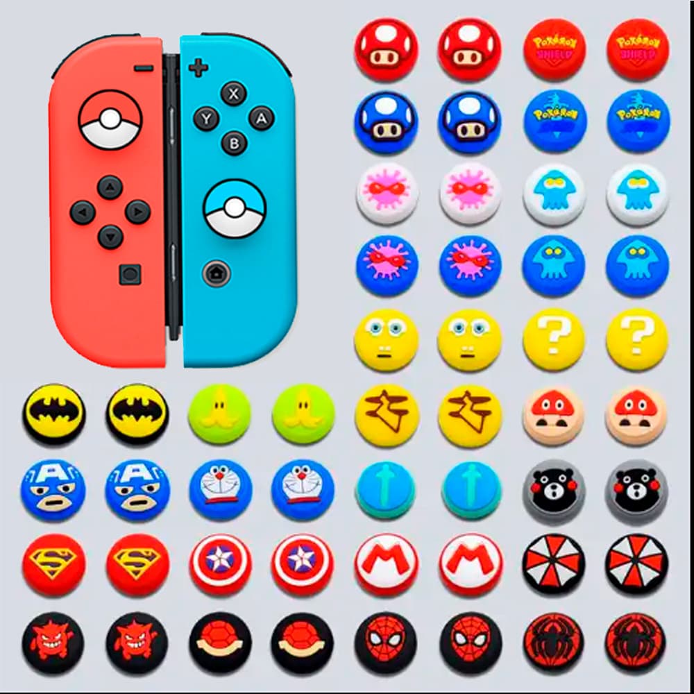 (A) Par Thumb Grip Capa Analogico Joycon nintendo switch LITE ou PADRÃO e OLED borrachinha Grips JOY CON