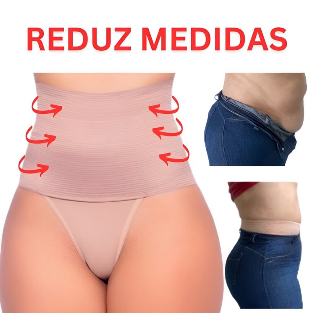 Calcinha Cinta Modeladora Reduz Medida Cintura Alta Compressão - Cinta18