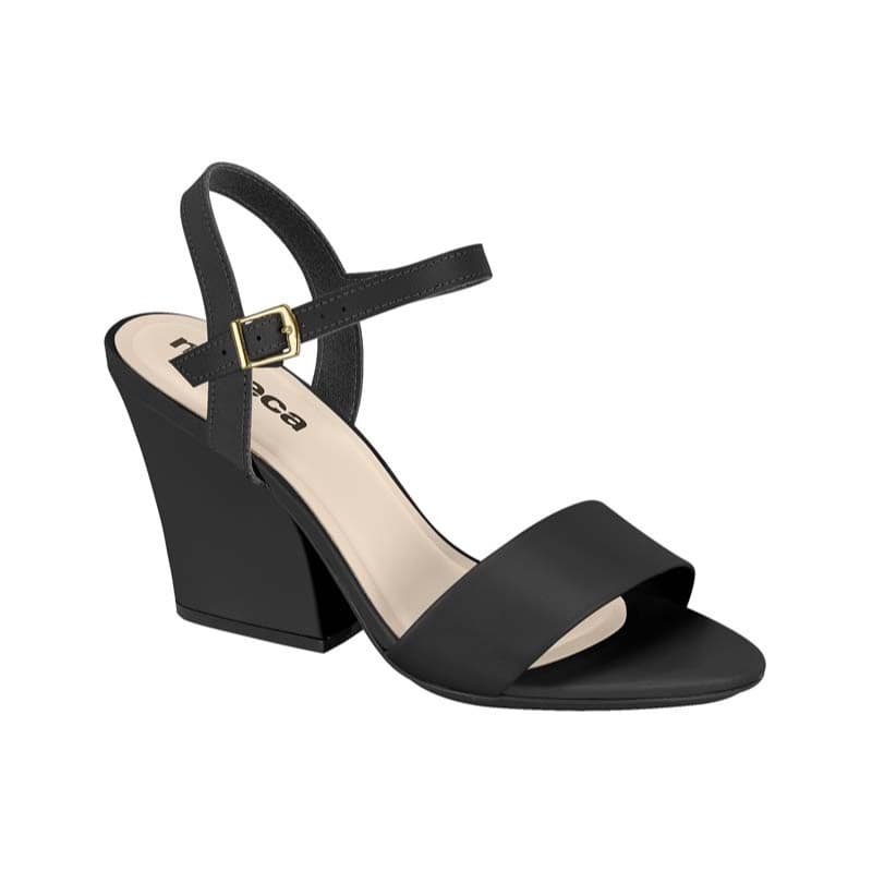 Sandalia Feminina Gliter Moleca Salto Grosso Confortável Original 5222