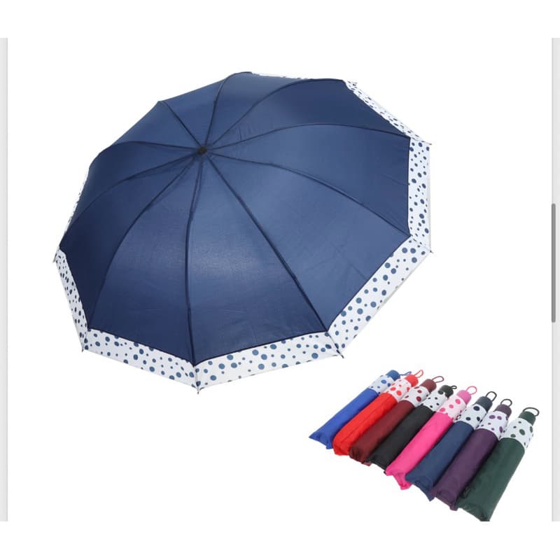 Guarda-chuvas sombrinha grandes reforçados com bolsa feminina masculina 10 hastes liso com bolinhas