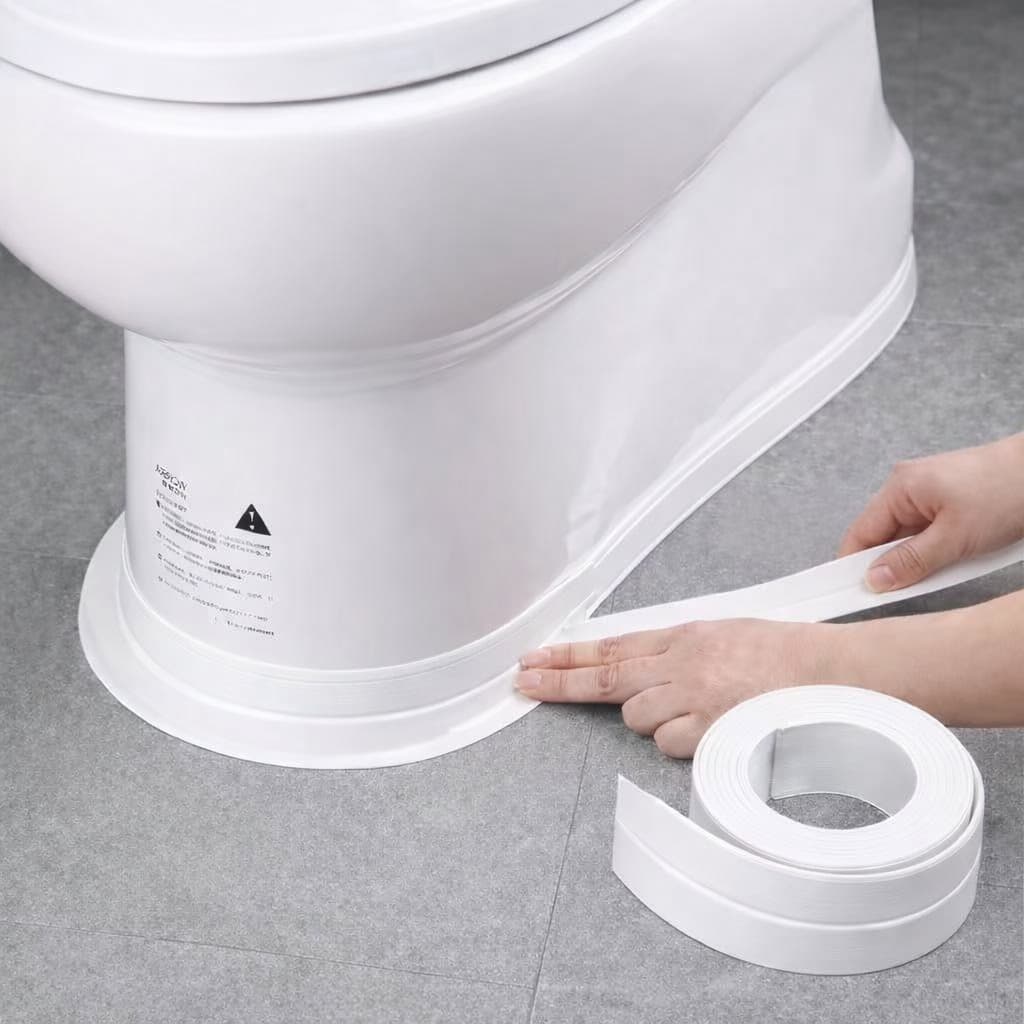 Fita Adesiva de Vedação PVC Autoadesiva Impermeável Anti-Infiltração para Pia, Box, Cozinha e Banheiro