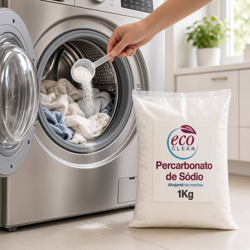 Percarbonato de Sódio 100% Puro 1KG – Limpeza Ecológica e Sem Cloro - 1kg