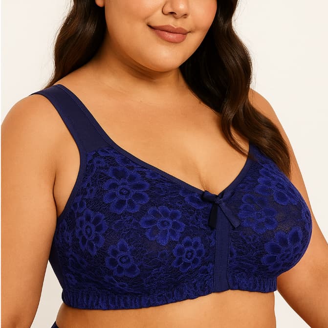 Sutiã Top Renda Alças Acolchoadas Reforçado Plus Size