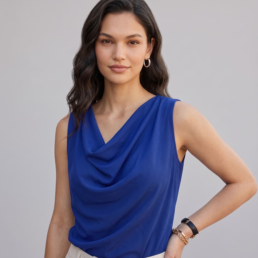 Blusa Regata Feminina Gola Boba Degagê Tecido Suplex Premium