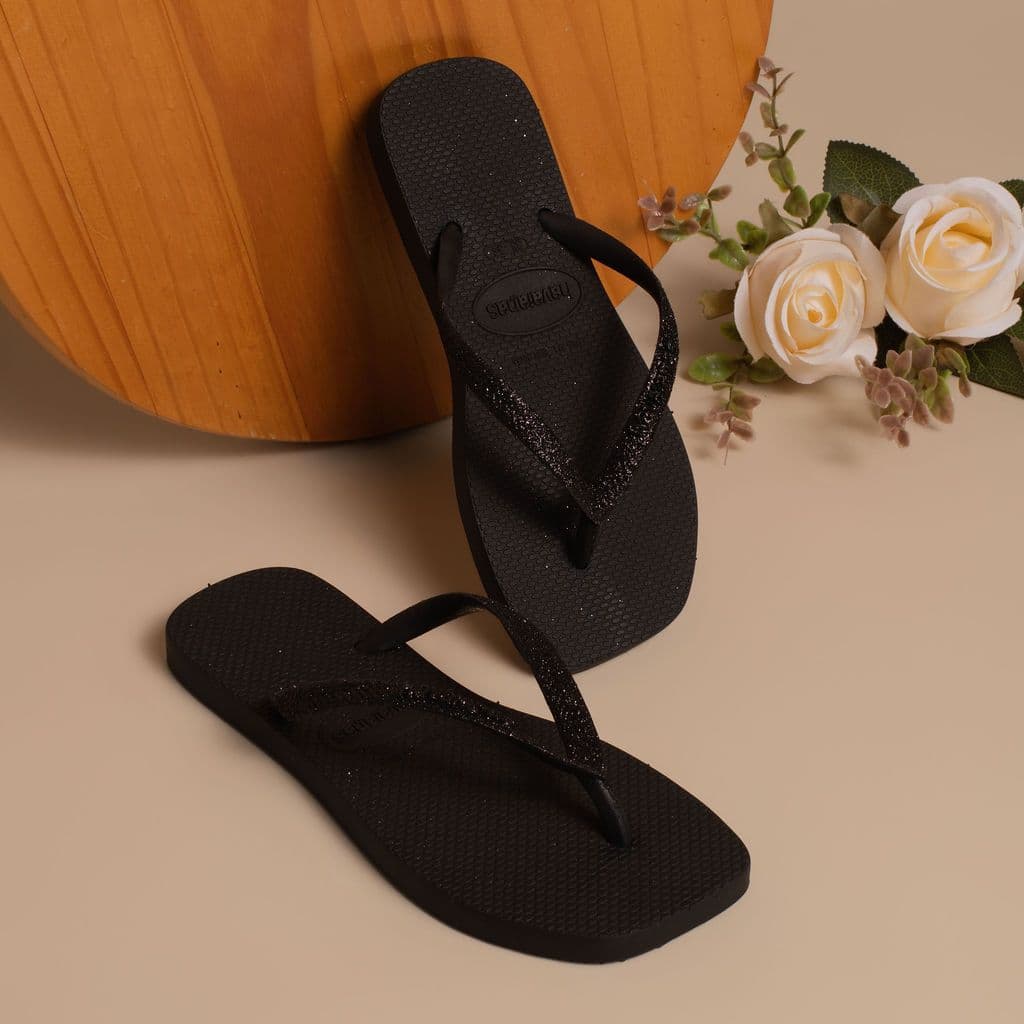 Chinelo Feminino Bico Quadrado Leve Confortável Casual Verão Praia Piscina