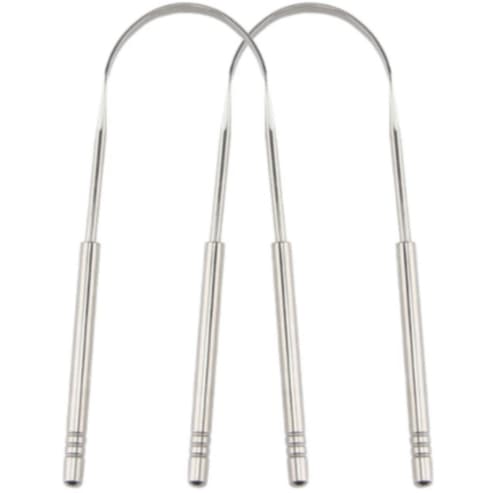 2 Peças Limpador De Língua Raspador De Língua Em Aço Inox Limpador De Lingua