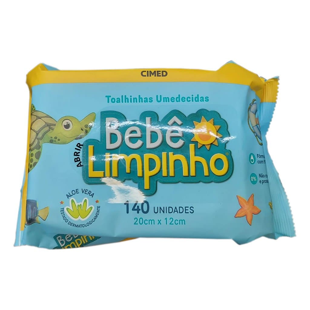 Toalha Umedecida Bebê Limpinho 140 unidades