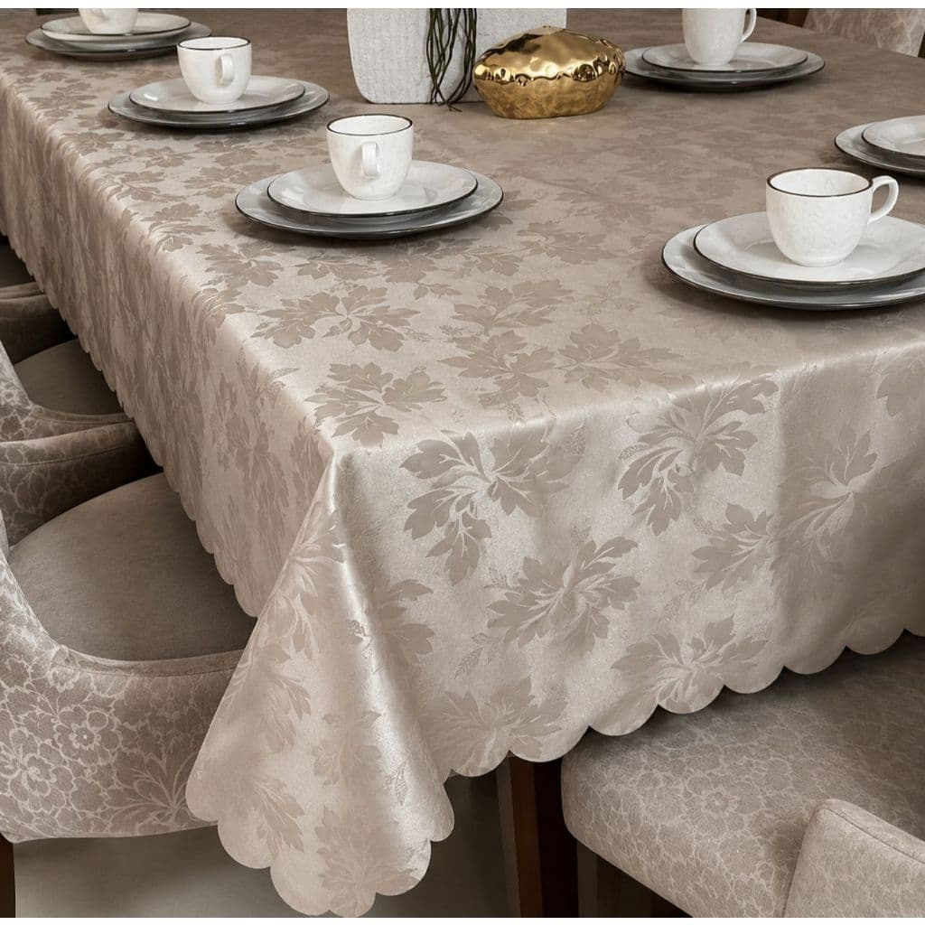 Toalha de mesa para 4, 6, 8, 10, 12,14e 16 lugares em jacquard retangular luxo dia a dia forro de mesa fcrz