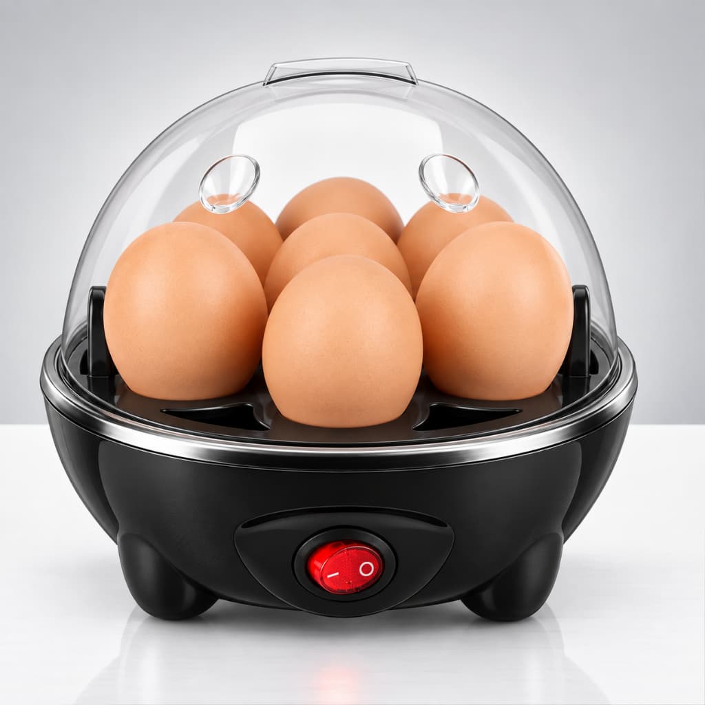 Cozedor de Ovos Eletrico Aparelho de cozimento a vapor EPS-1258 Epsilon desligamento automático Portátil Cor Preto