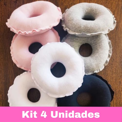 Kit 4 Rosquinhas de Amamentação Protetor de Mamilos 100% Algodão Lavável Pós Parto Maternidade