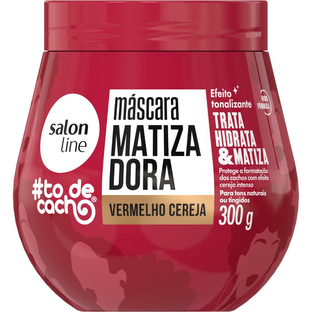 Máscara Matizadora #todecacho Vermelho Cereja 300g