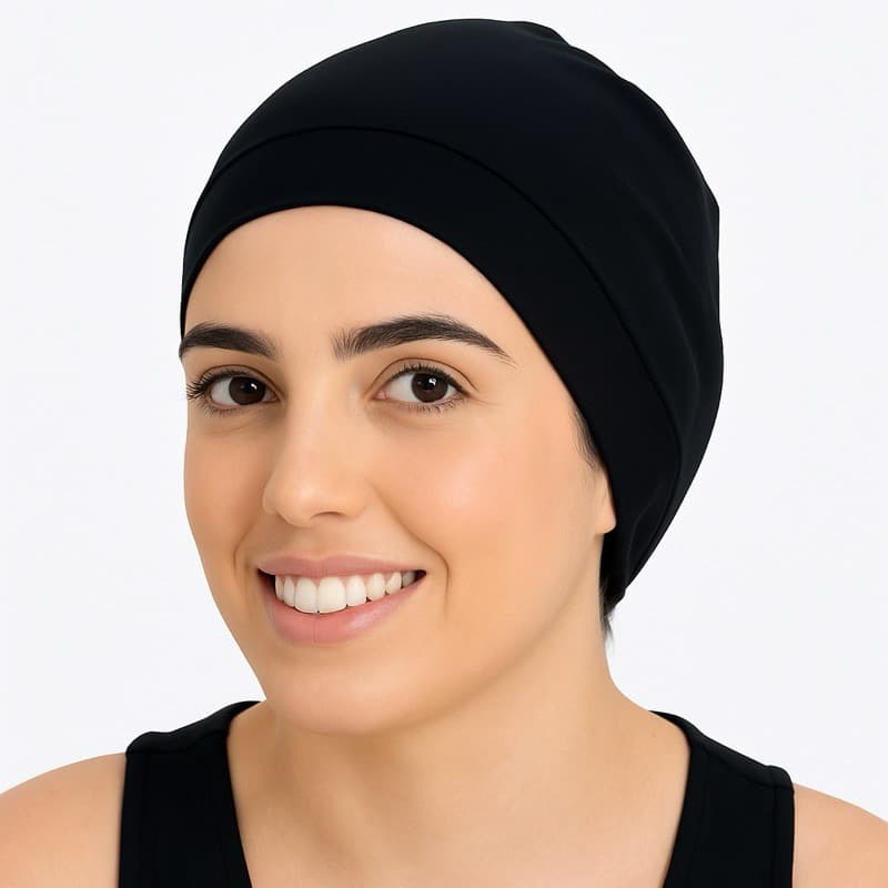 Touca Nero Anti Frizz para Dormir e Alisar o Cabelo Com Faixa Elástica