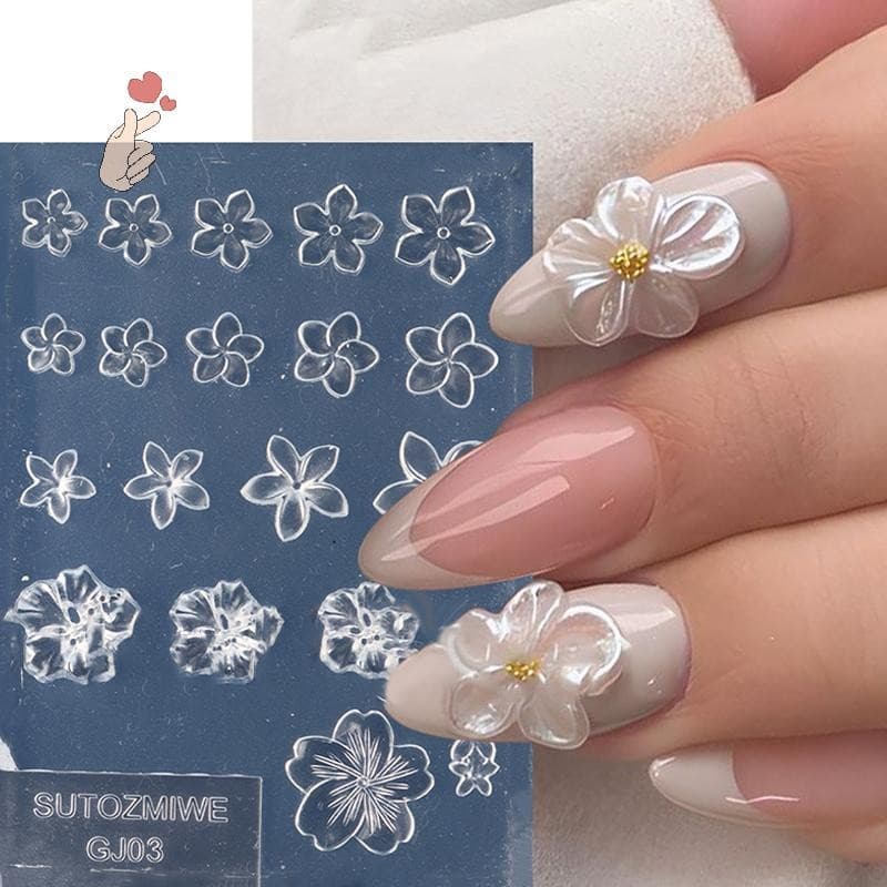 [PEBR] Molde De Silicone Feito À Mão Para Arte Em Unhas , Faça Você Mesmo , Manicure , Flor Elegante , Design De Modelo 