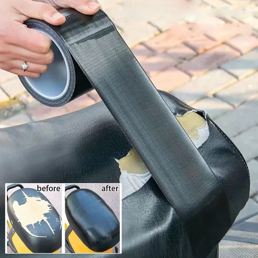 Kit De Reparo De Couro Fita Adesiva Preta Para Móveis , Sofás , Assentos De Carros , Cadeiras De Escritório , Vinil