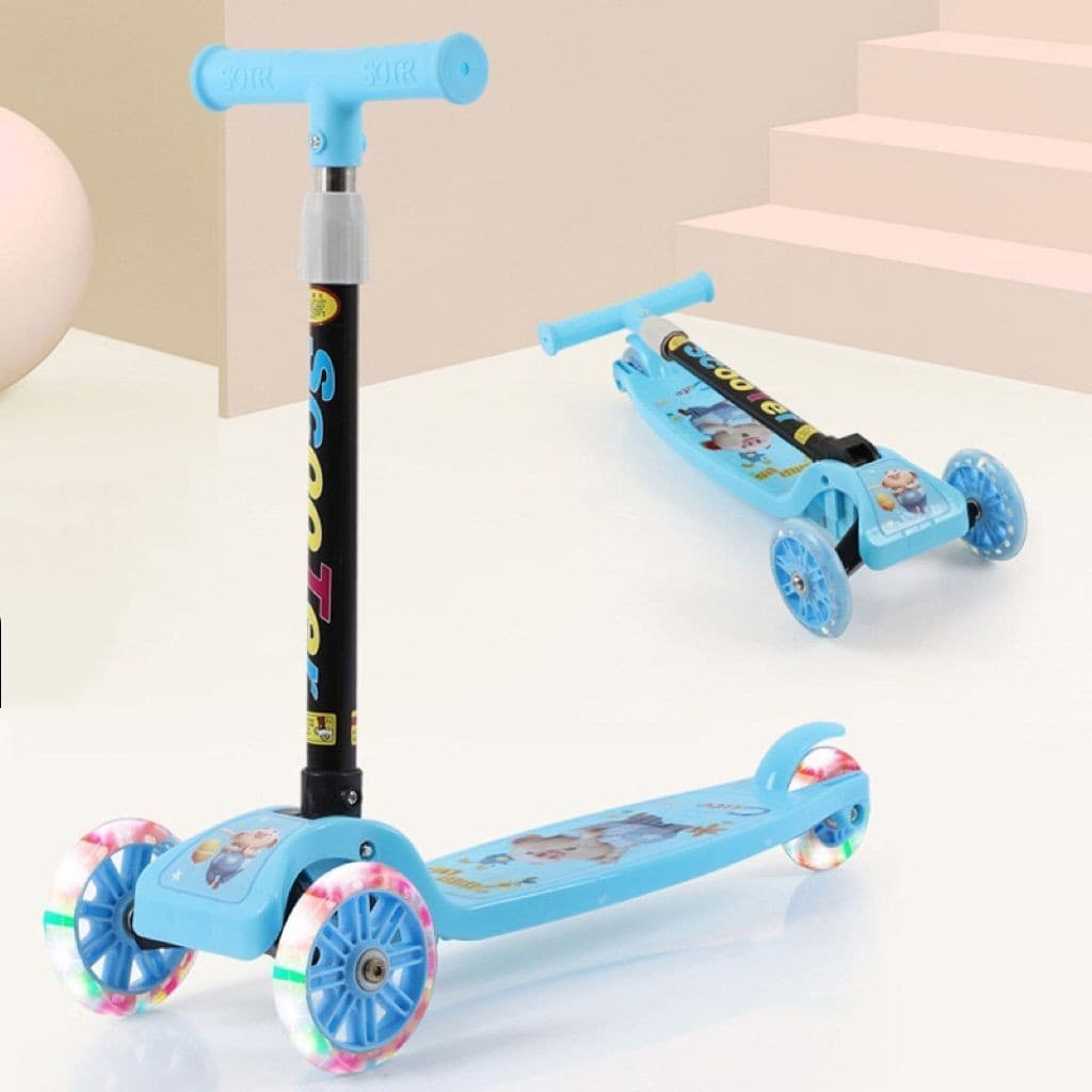 Patinete Infantil 3 Rodas De Led Dobrável Scooter Crianças--1715