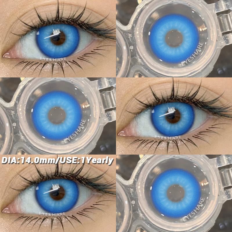 Lente De Contato Eyeshare Azul Vermelho Roxo Para Halloween cosplay Lentes Coloridas Olhos De anime