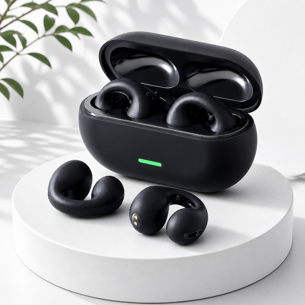 Fone Bluetooth Orelha Clip 5.3 Sem Fio com 24h de Bateria