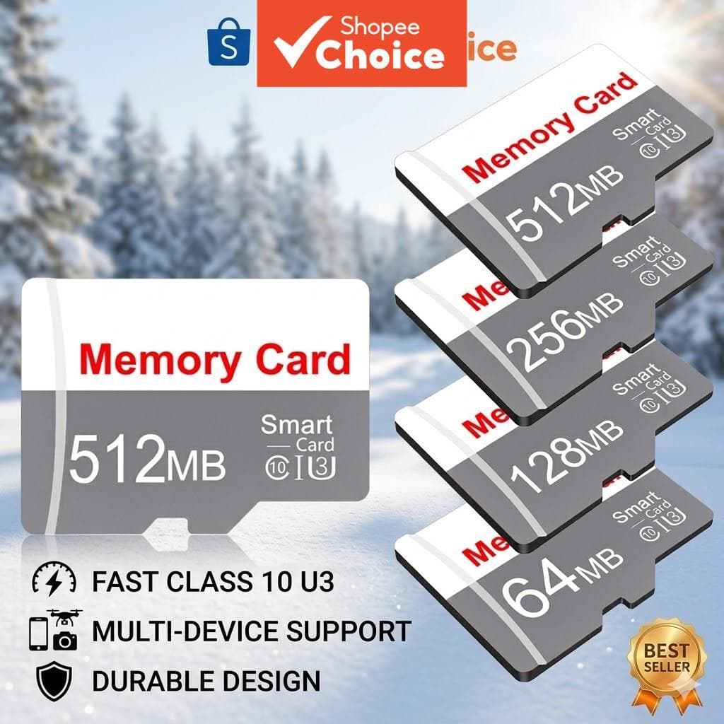 64MB/128MB/256MB/512MB Cartão Micro SD TF Classe 10, Alta Velocidade, Capacidade Real, para Câmeras e Outros Dispositivo