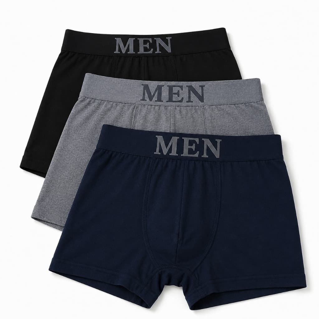Kit 3 Cuecas Boxer MEN Masculina Microfibra. Cueca boxer, Cuecas Com Alta Elasticidade Confortável.