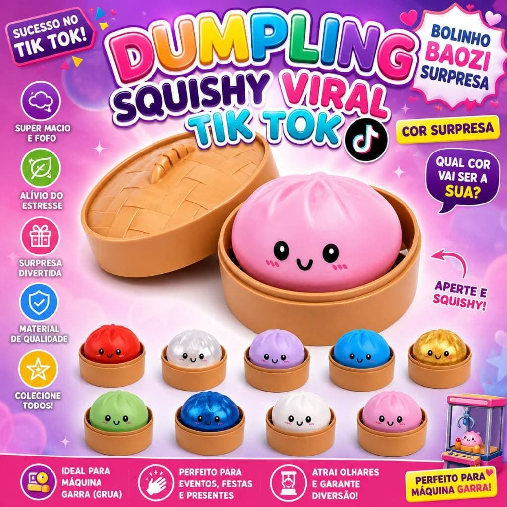 Large Squishy Toy 8.5cm Glitter Surprise Dumpling Anti-stress Baozi Dumpling with Cute Face to Squeeze