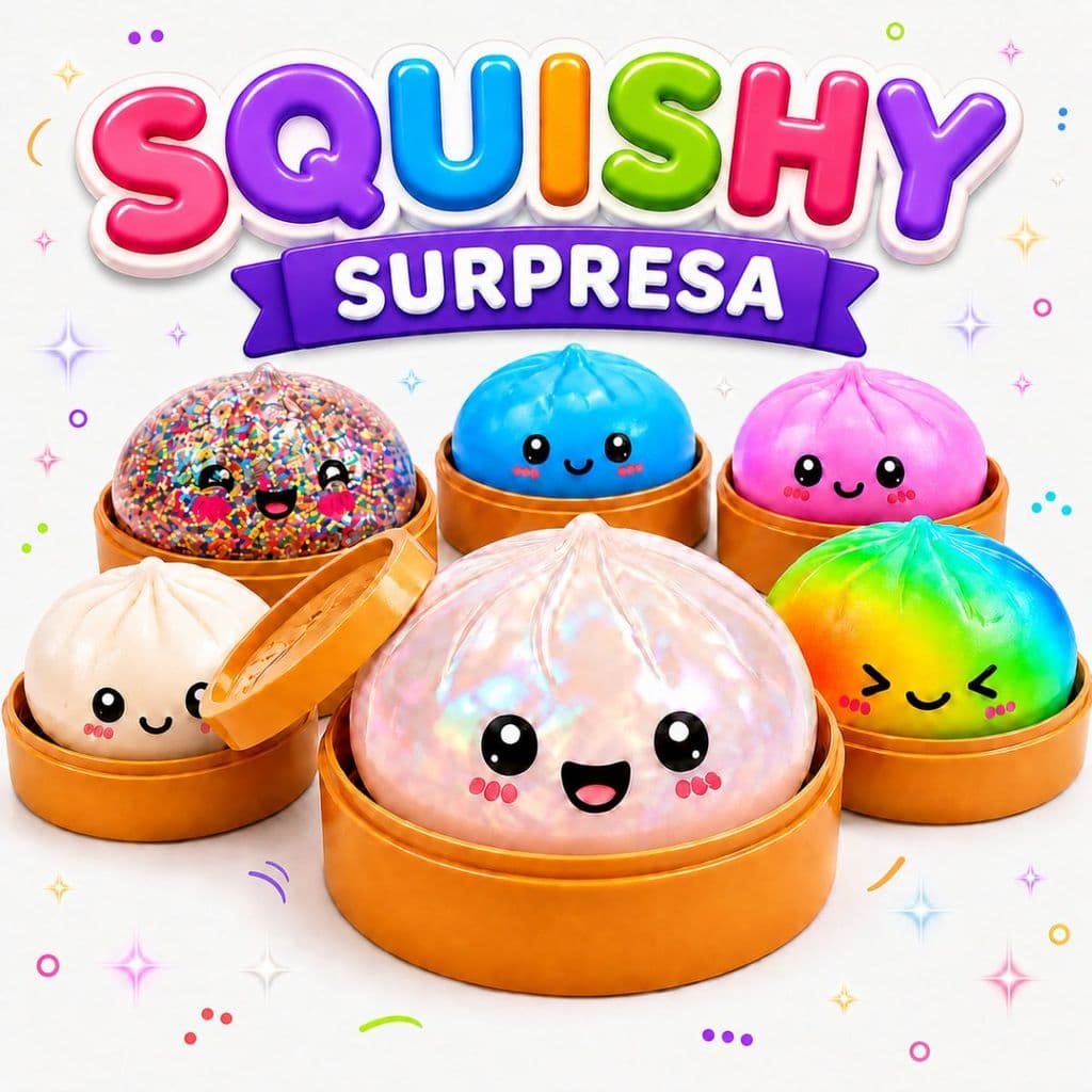 Squishy Grande 8,5 Cm Brinquedo Com Luz Squish Surpresa Antiestresse Bolinho Fofinho Macio Tamanho Grande