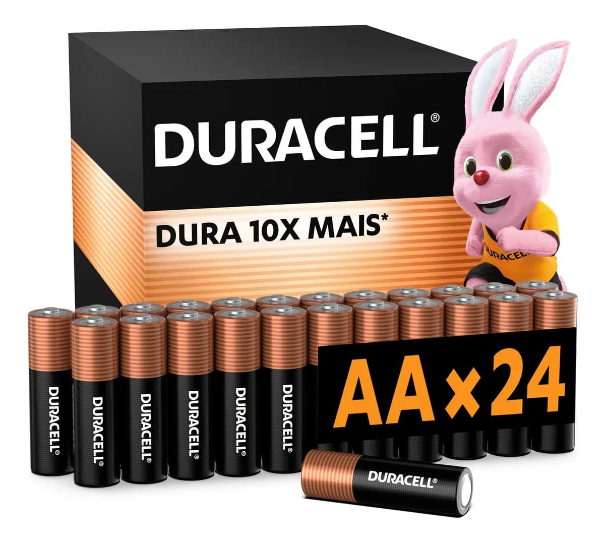 Pilha Alcalina Aa Pequena Duracell Com 24 Unidades