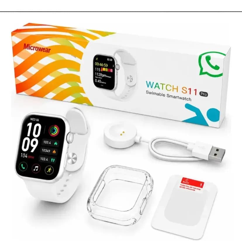 Smartwatch S11 Pro com Tela Touch, Monitor Cardíaco e Funções Esportivas