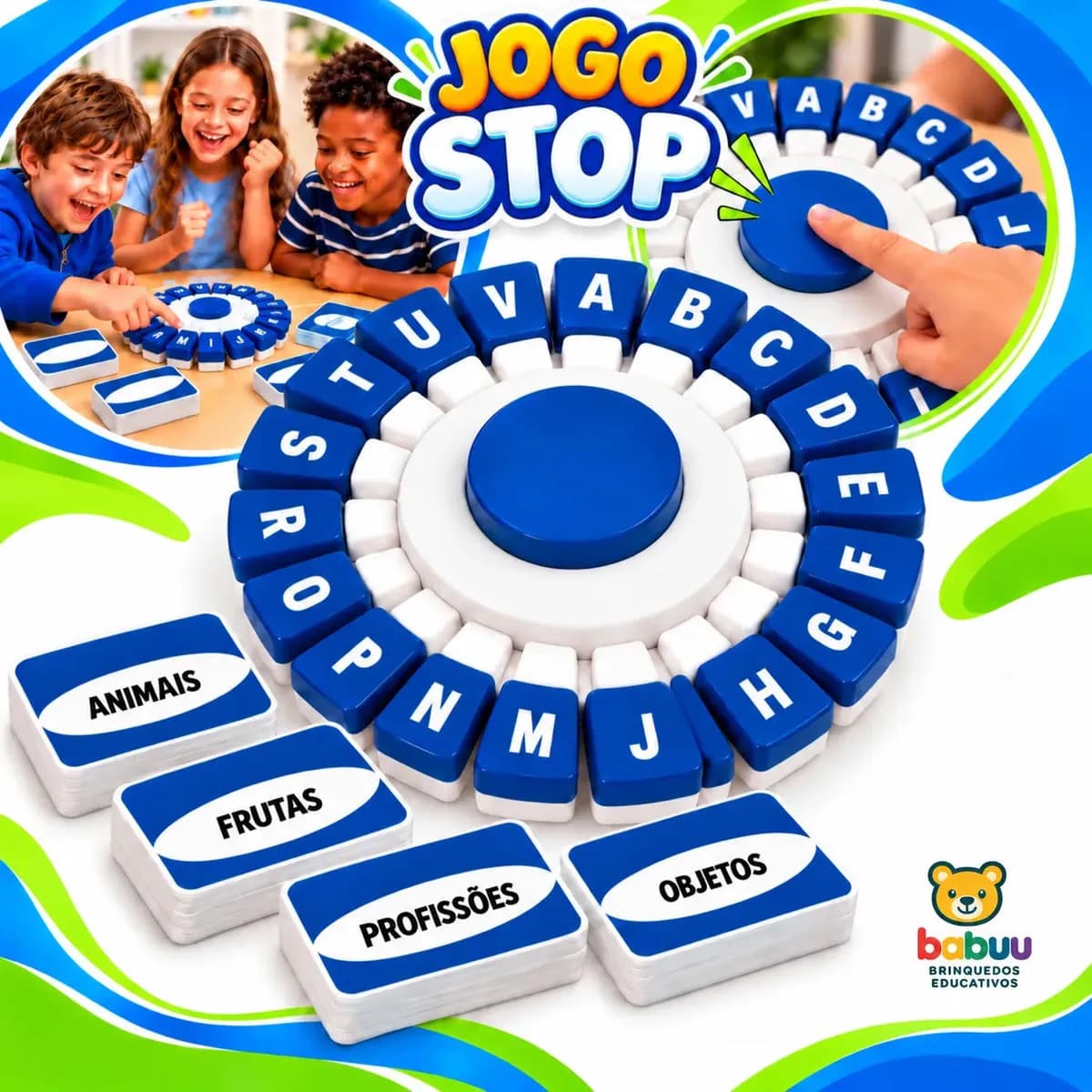 Jogo Stop De Palavras Adedonha Educativo Infantil Interativo Familia Adultos E Crianças Babuu Brinquedos Educativos