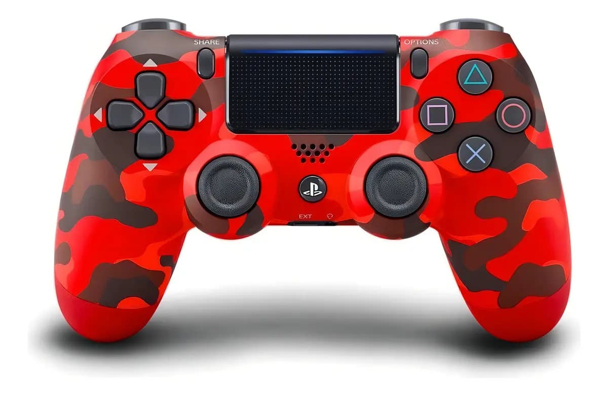 Controle Joystick DualShock 4 Ps4 Cor Vermelho Camuflagem