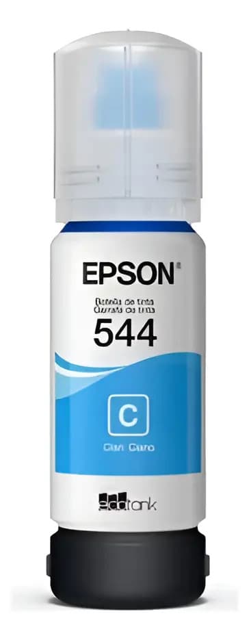 Refil Garrafa De Tinta Impressora Epson 544 Tinta Ciano