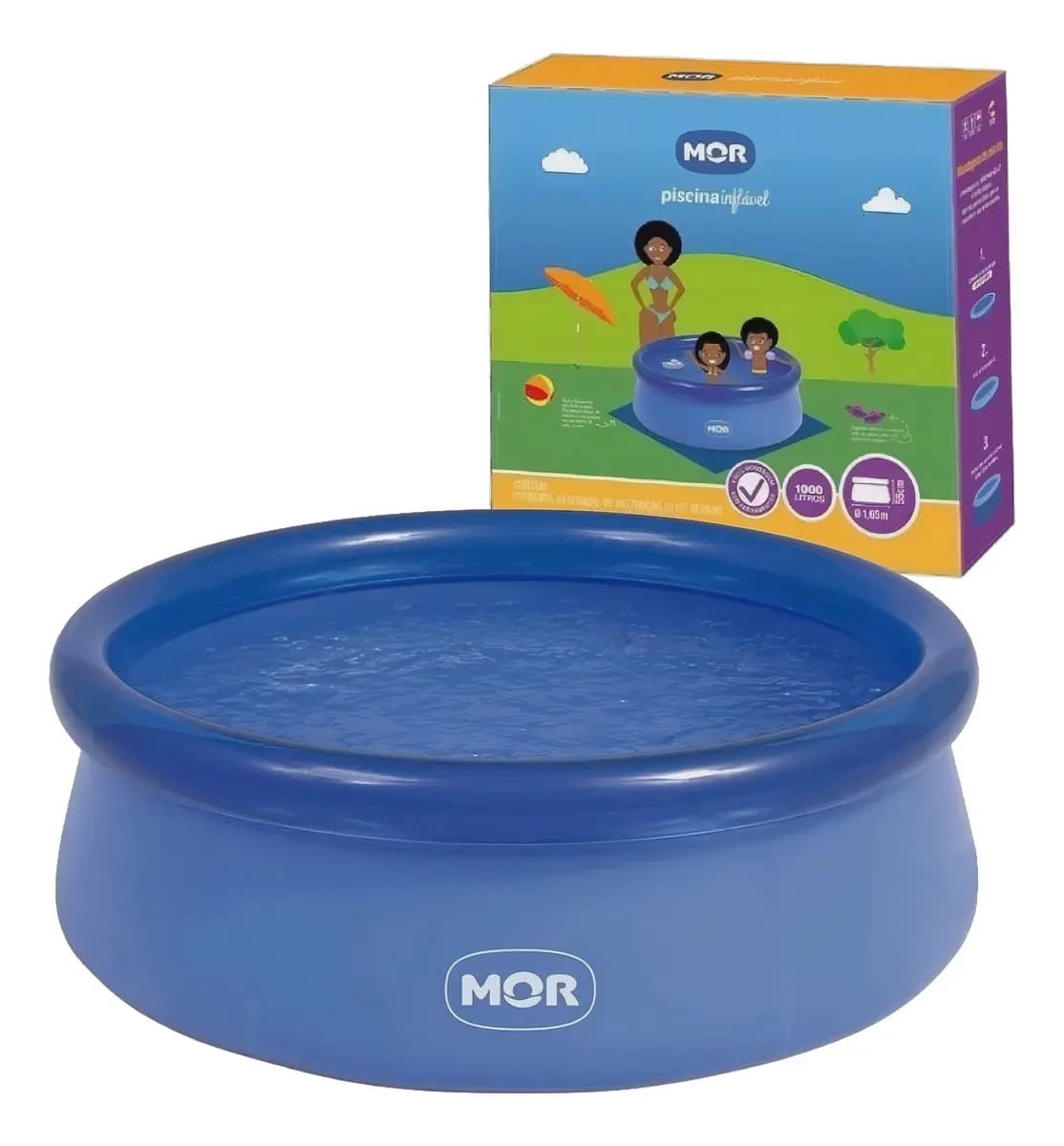 Piscina MOR Inflável 1000 Litros Splash Fun Azul - 1048