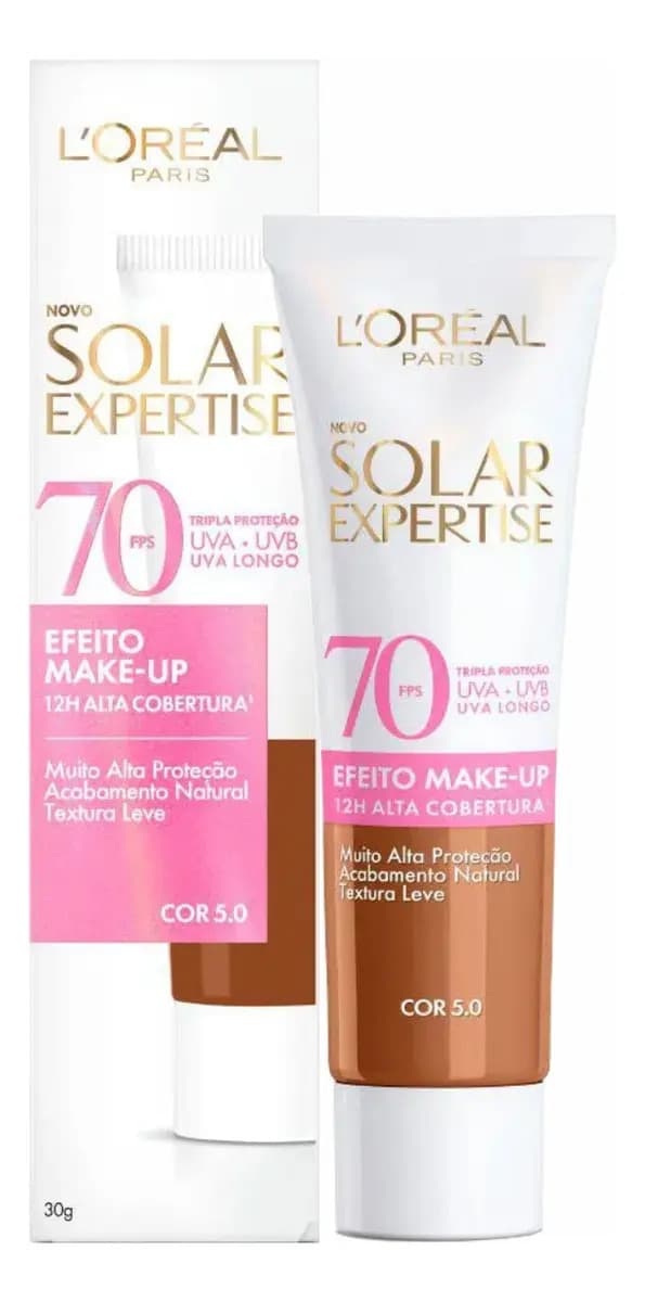 Protetor Solar Facial com Cor FPS 70 Alta Cobertura - L'Oréal Paris Solar Expertise Efeito Make Up 30g