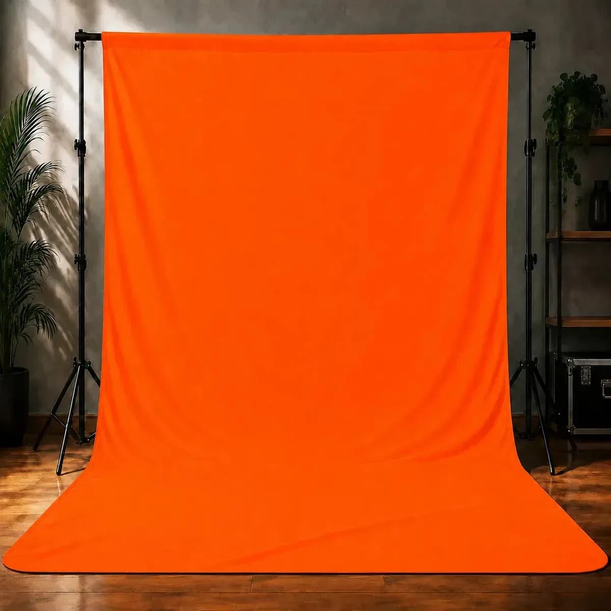Tecido Chroma Key Fundo Fotografico 3,00 X 1,90 Metros Laranja Neon