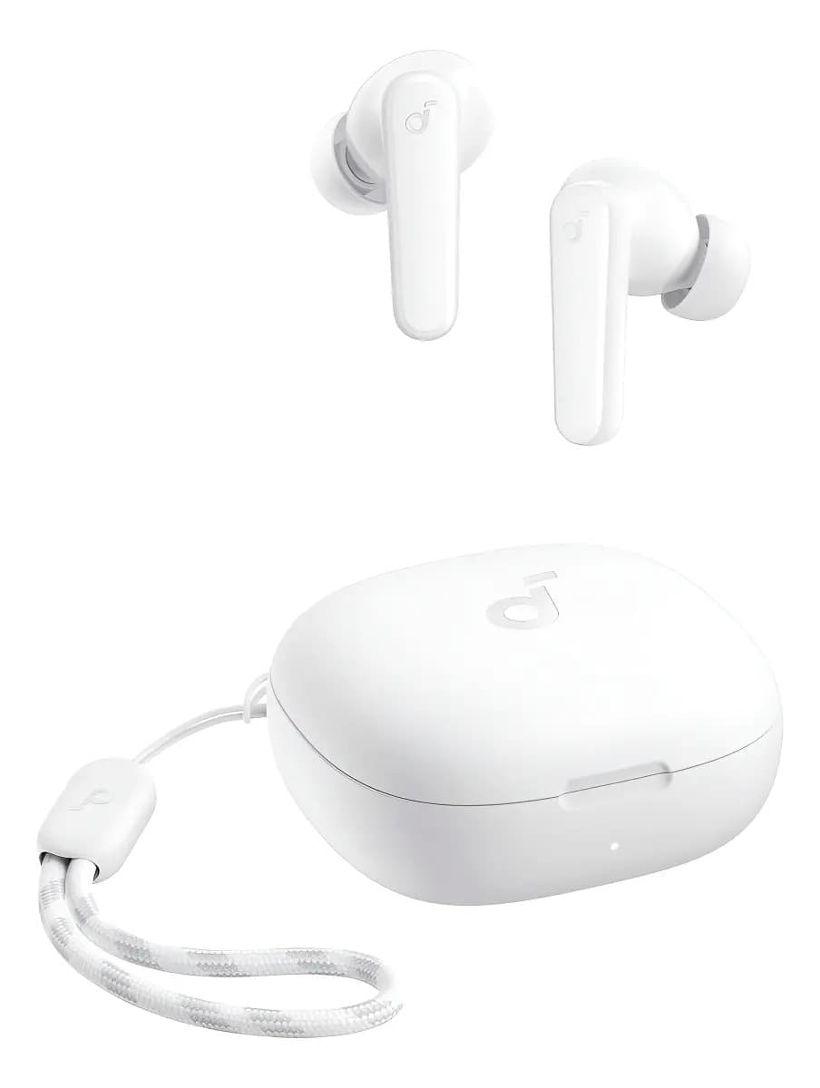 Fone De Ouvido In ear Soundcore P20i Bluetooth 5.3 Grave Potente Drivers 10mm 30h Bateria Carregamento Rápido Personalização De Som Via App Ipx5 2 Mics Ia Para Chamadas Claras Case Compacto Cor Branco