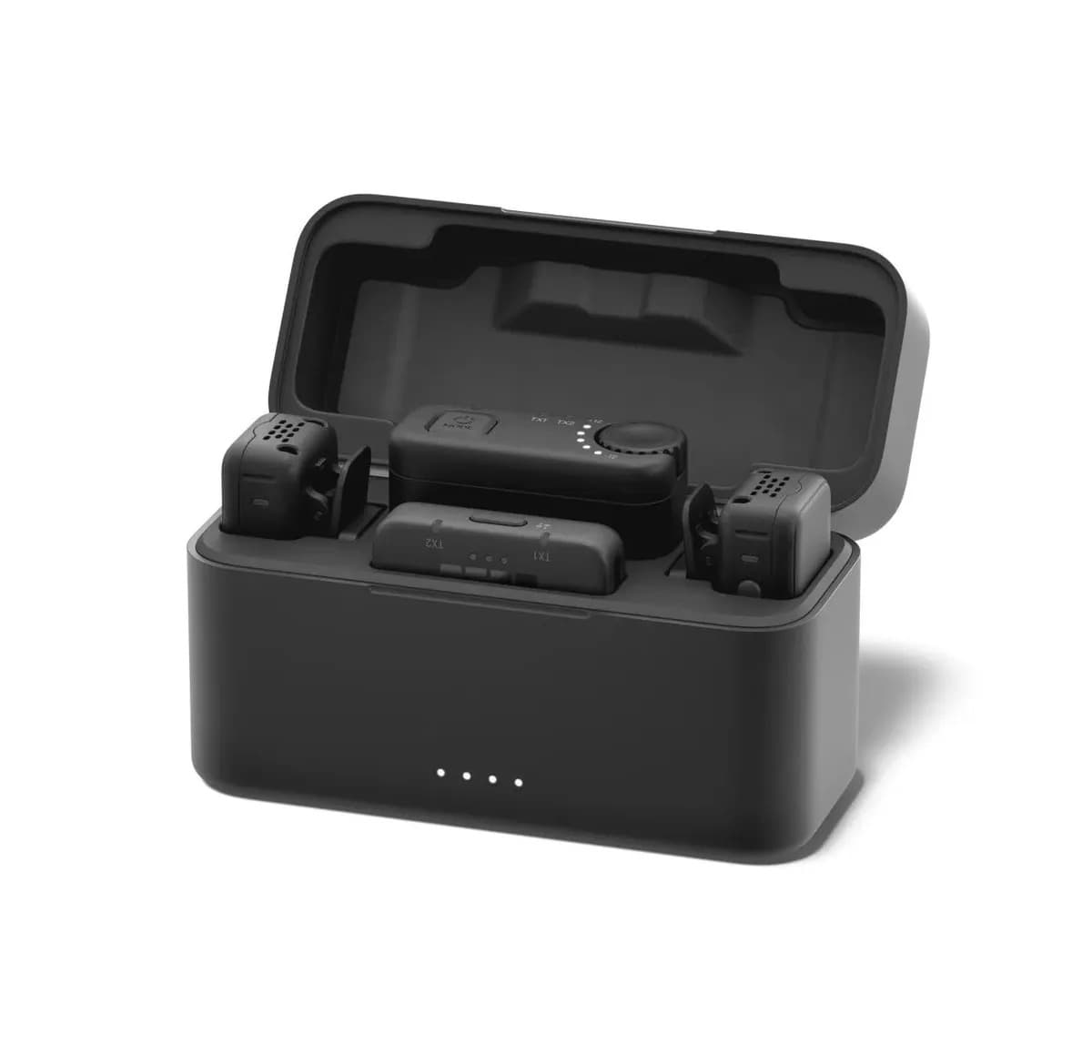 Gopro Kit Completo De Microfone Sem Fio (2 Tx, 2 Rx, Capa De Carregamento) - Para Gopro, Câmera, iPhone, Android, Ultracompacto, Redução De Ruído, Controle De Ganho, Vlogging