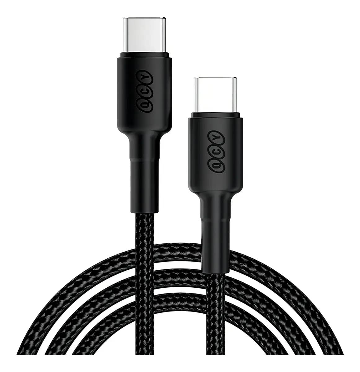 Cabo Qcy Turbo Nylon Tipo-c 60w 3a 1m Carregamento Rápido