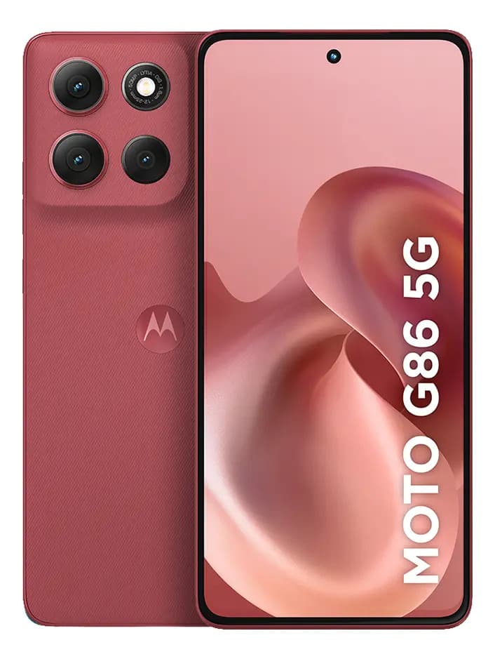 Smartphone Motorola Moto G86 5g - 256gb 24gb (8gb Ram+16gb Ram Boost), Tela 1.5k Poled, 50mp Sony Camera Ois Moto Ai, Videos Em 4k, Ip68 + Ip69 - Vermelho