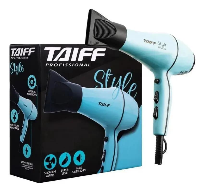 Secador De Cabelo Profissional Style 2000w Azul- Taiff