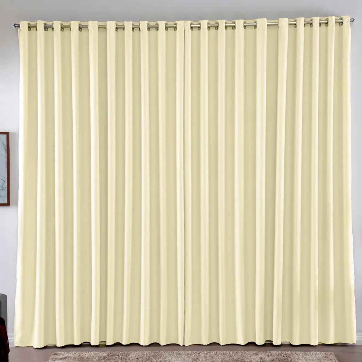 Cortina 2.00 x 1.80 m Blackout Blecaute Palha Corta Luz Em Tecido Grosso Para Quarto E Sala Casa Laura Enxovais