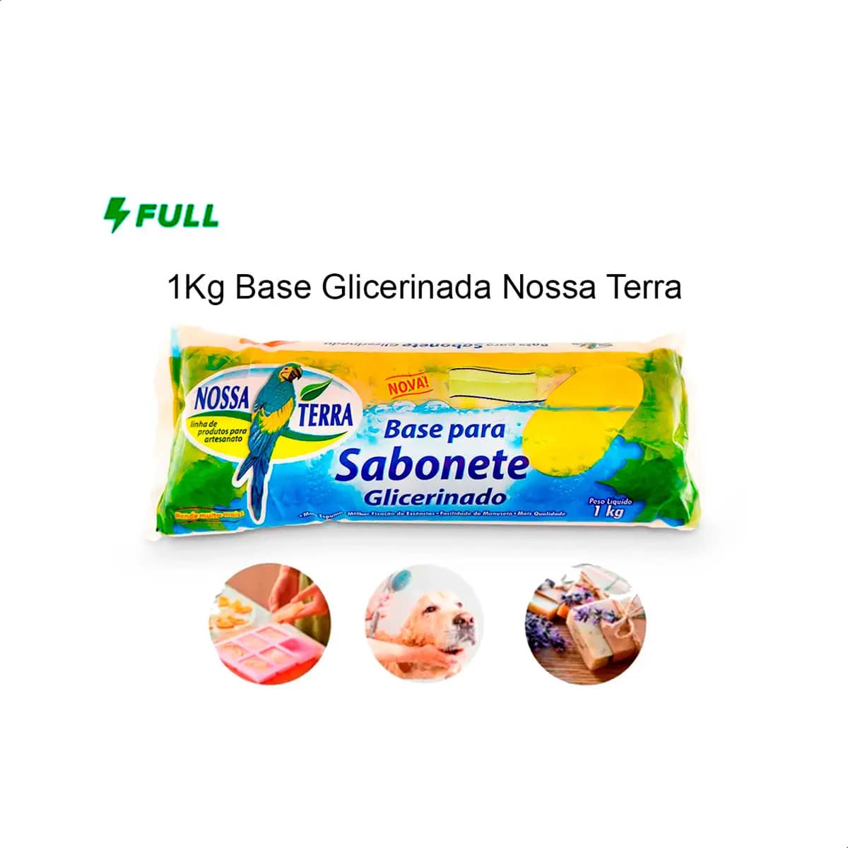Base Glicerinada Transparente 1kg Nossa Terra Sabonete Artesanal