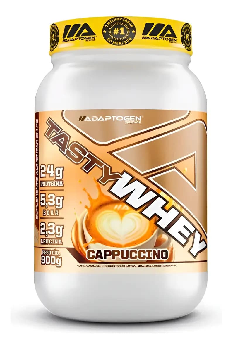Tasty Whey 3w Gourmet 912g - Adaptogen Sabor Cappuccino