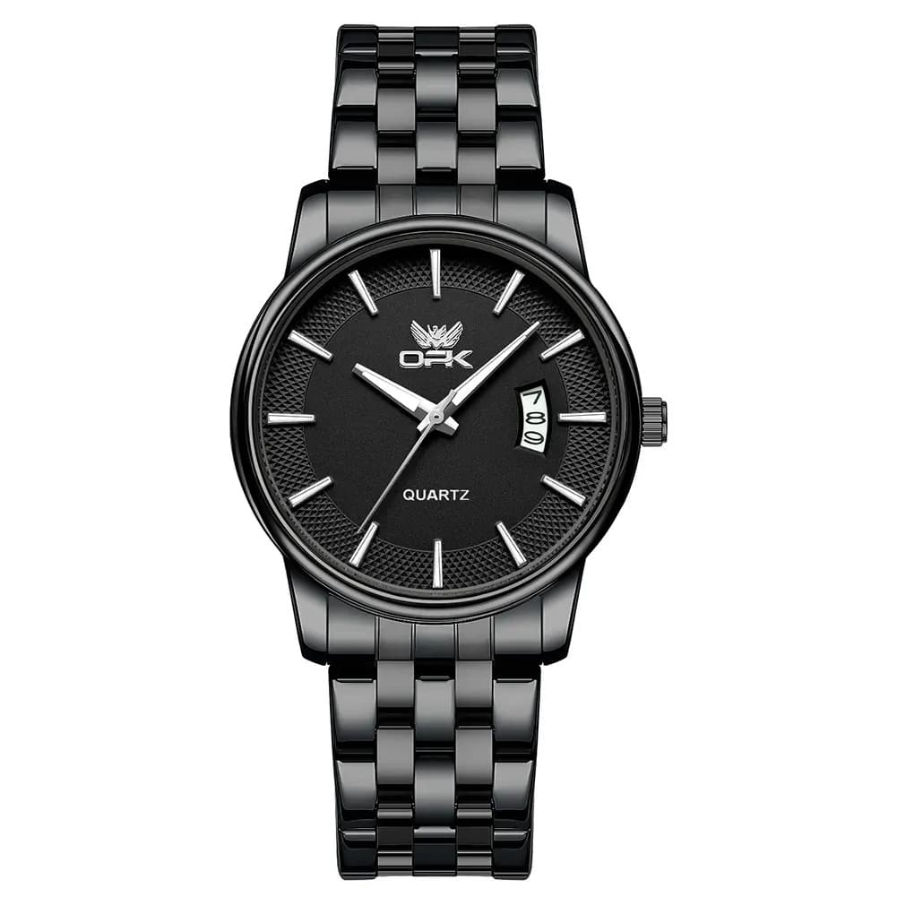 Cor de fundo do relógio masculino Opk 6045 Quartz: preto