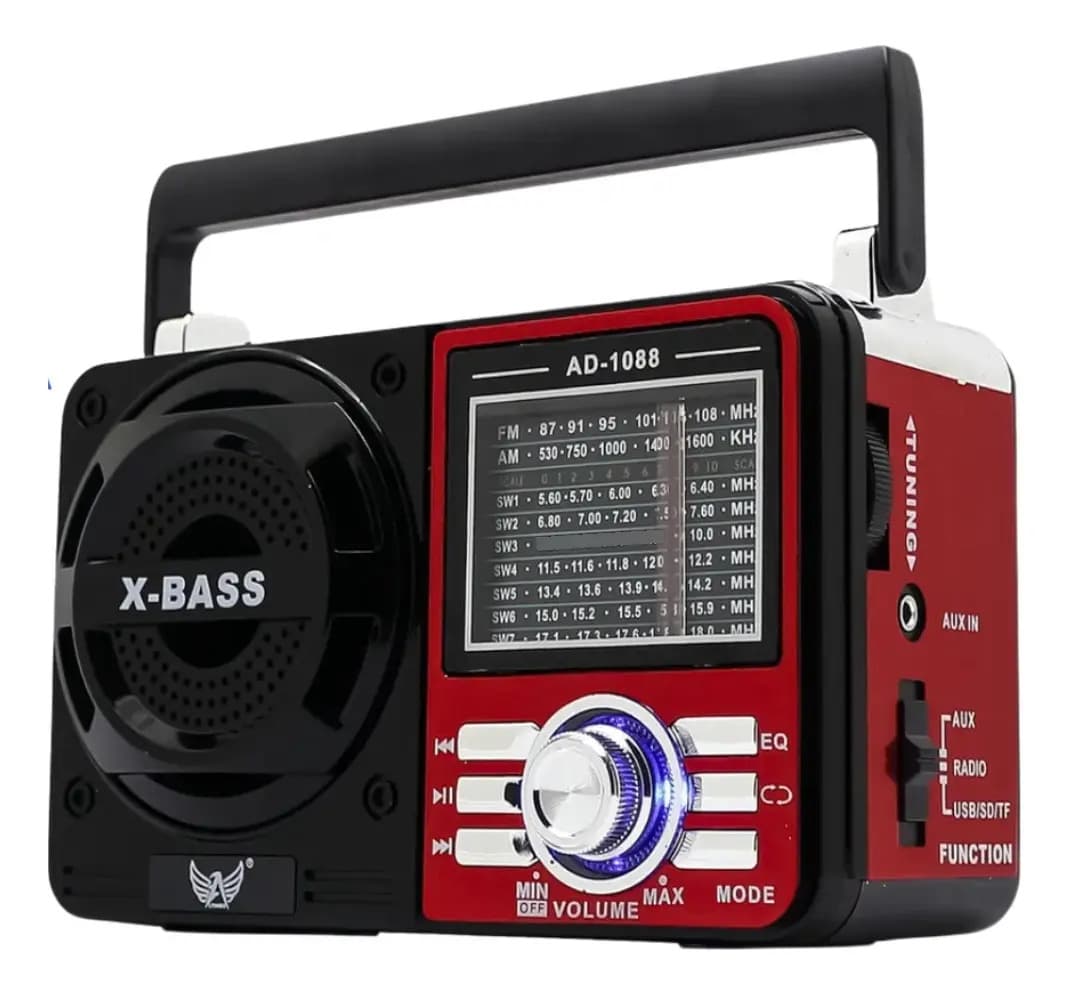 Rádio 9 Xtrad Radio Vintage analógico portátil cor vermelho
