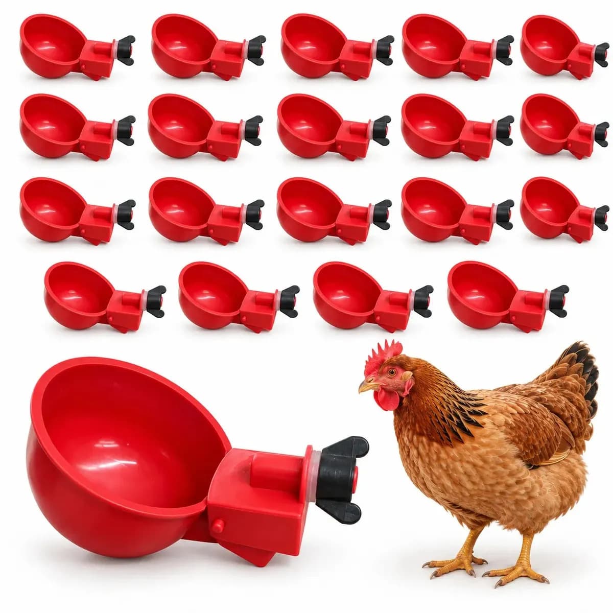 20 Bebedouros Automáticos Aves Galinhas Codornas 20 Unidades