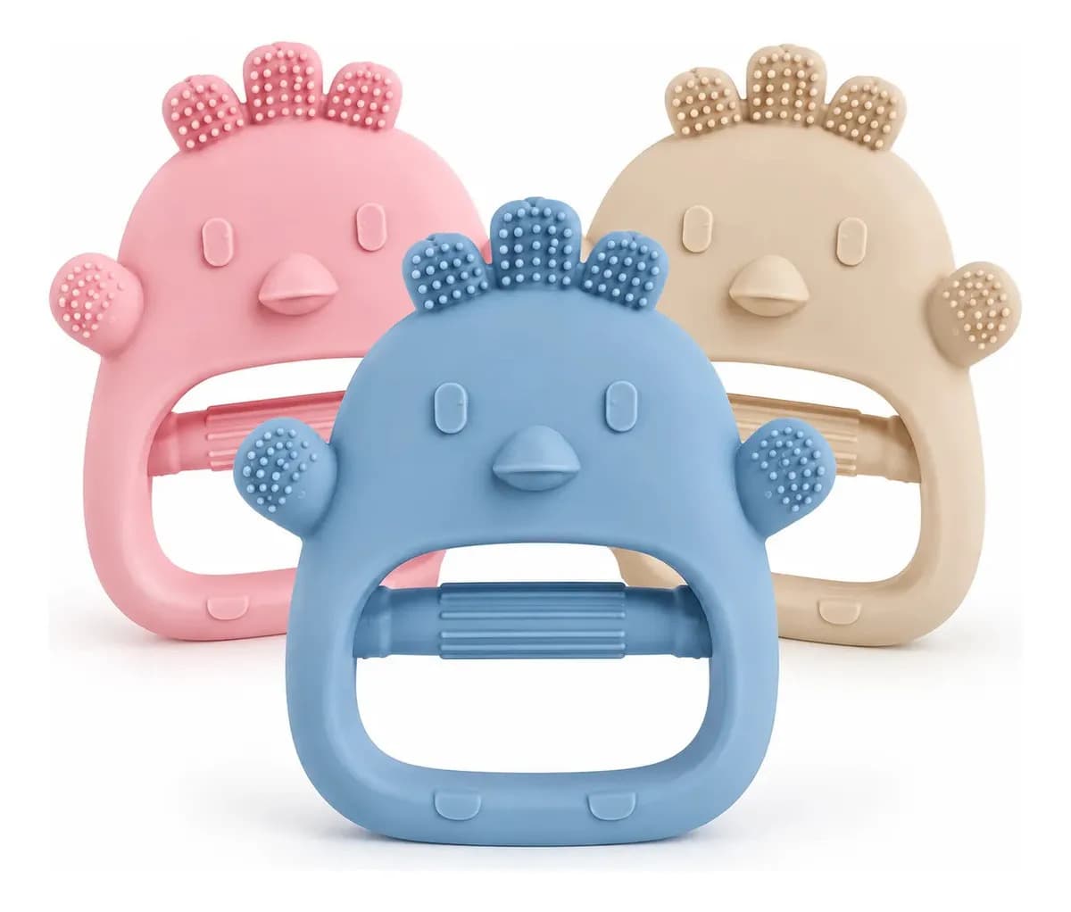Mordedor Bebê Estilo Luva de Silicone Macio Massageador Gengiva Dentição - Cores Sortidas