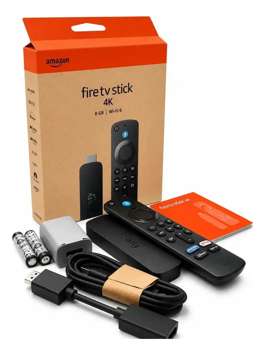 Amazon Fire TV Stick 4K Wi-Fi 6 Alexa 8GB Controle por Voz