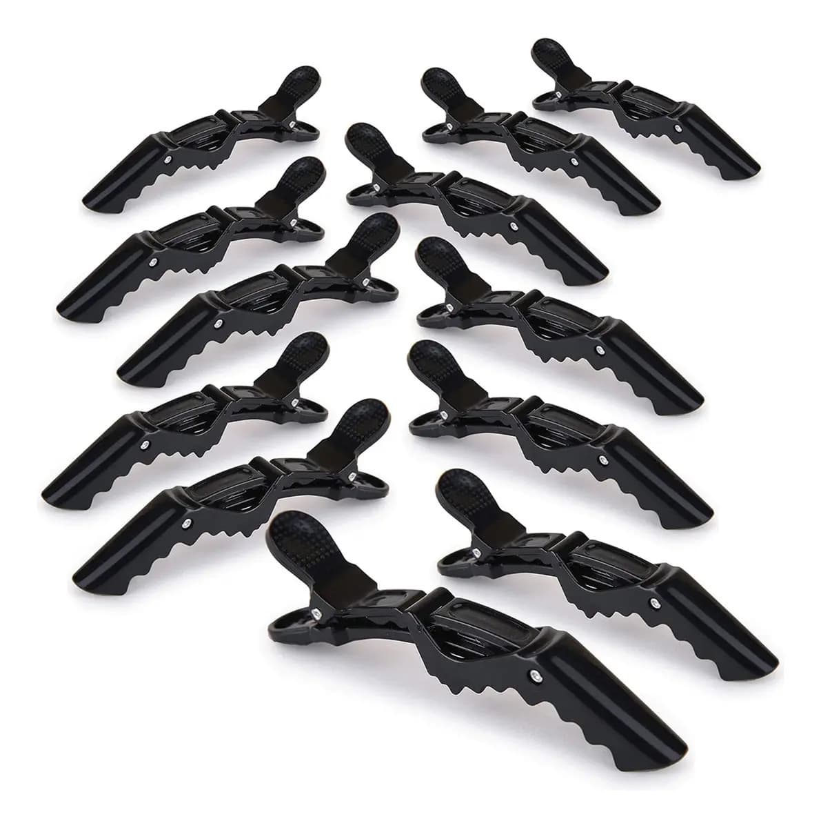 Kit 12 Presilhas Prendedor De Cabelo Bico Jacaré Crocodilo Arte Sedução Presilha Cabeleireiro Penteado