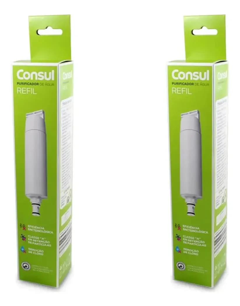 Kit 2 Refil Filtro Purificador Agua Consul Cpc31 Cpb34 Cix06 Branco
